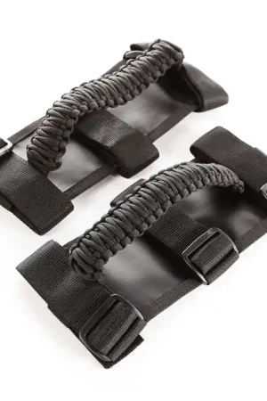 Best Choice Rugged Ridge Paracord Grab Handles Black/Black Pair