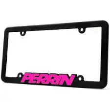 Perrin Perrin License Plate Frame w/ Hyper Pink Lettering Sale