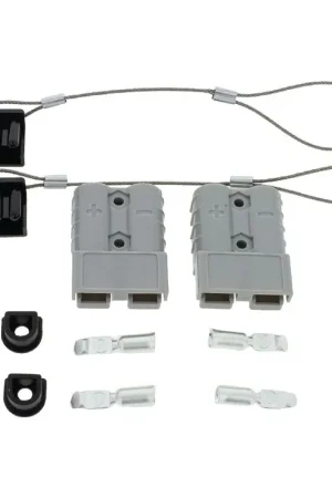 Hulk 4x4 Pkt 2 Grey 50Amp Connector Kit W/2X Plastic Covers 4X Cable Next Day Delivery