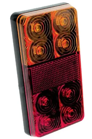 Hulk 4x4 Pkt 2 LED Stop/Tail/Indicator Lamp 12V with Reflex Reflector Top Rated