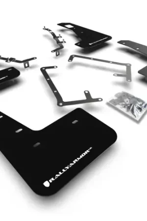 In Demand Rally Armor Rally Armor 09-11 Ford Focus MK2 RS Black UR Mud Flap White Logo