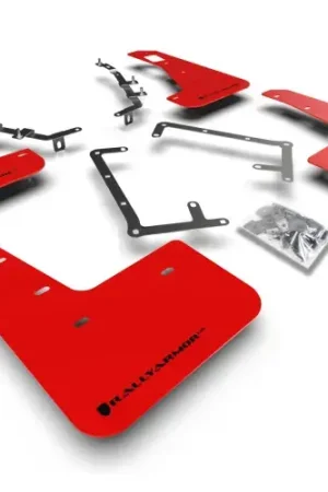 Rally Armor Rally Armor 09-11 Ford Focus MK2 RS Red UR Mud Flap Black Logo No Minimum Order