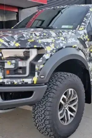 Today Only Rally Armor Rally Armor 17-20 Ford F-150 Raptor Gen 2 Black UR Mud Flap w/White Logo