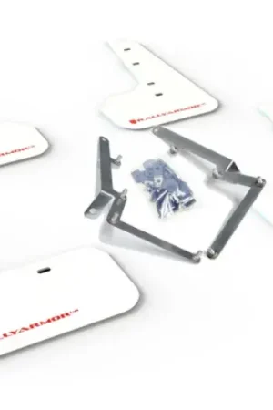 Warranty Included Rally Armor Rally Armor 17-21 Honda Civic Sport/Sport Touring White UR Mud Flap w/Red Logo