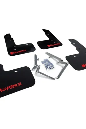 Rally Armor Rally Armor 17-22 Honda Civic Type R Black Mud Flap Red Altered Font Logo Money Back Guarantee