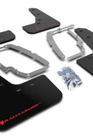 Markdown Rally Armor Rally Armor 17-23 Tesla Model 3 Black UR Mud Flap w/Red Logo