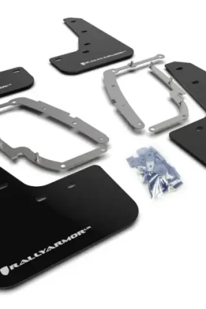 Rally Armor Rally Armor 17-23 Tesla Model 3 Black UR Mud Flap w/White Logo Sale