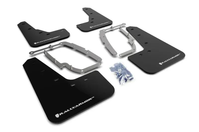 Rally Armor Rally Armor 17-23 Tesla Model 3 Black UR Mud Flap w/White Logo Sale