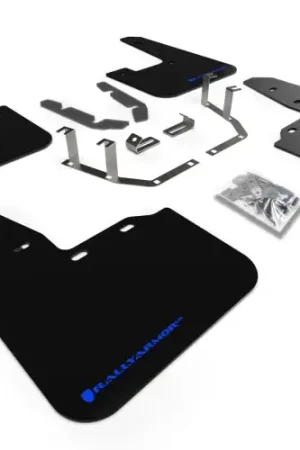 Rally Armor Rally Armor 18-23 Ford Fiesta ST MK8 Black UR Mud Flap w/Blue Logo Authentic