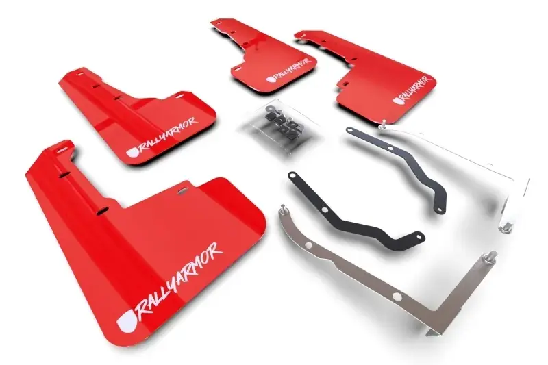 Secure Checkout Rally Armor Rally Armor 18-23 Subaru Crosstrek Red UR Mud Flaps - White Logo Altered Font
