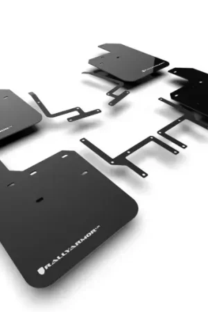 Flash Sale Rally Armor Rally Armor 18-24 Jeep JL Wrangler Black UR Mud Flap w/White Logo