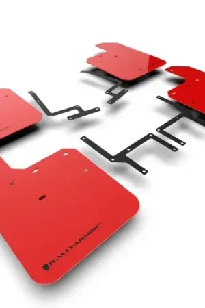 Authentic Rally Armor Rally Armor 18-24 Jeep JL Wrangler Red UR Mud Flap w/Black Logo