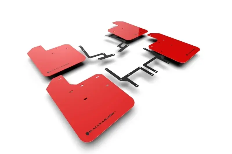 Authentic Rally Armor Rally Armor 18-24 Jeep JL Wrangler Red UR Mud Flap w/Black Logo