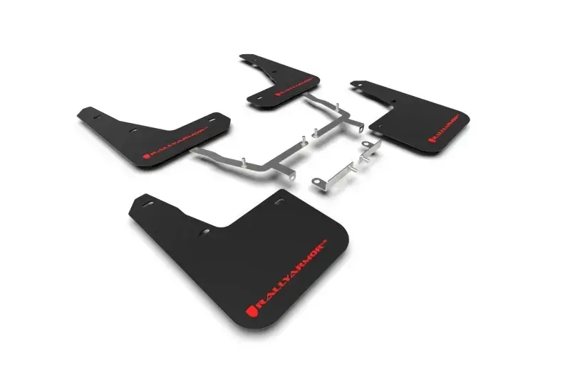 Price Cut Rally Armor Rally Armor 19-24 Ford Focus ST MK4 Black UR Mud Flap w/Red Logo