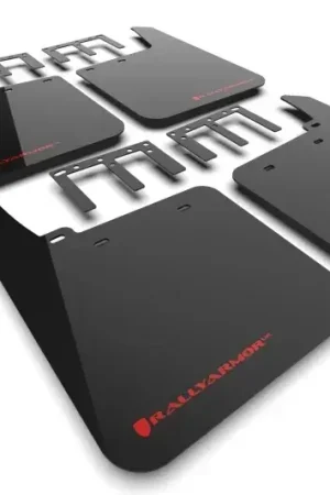 Last Chance Rally Armor Rally Armor 19-24 GMC Sierra 1500 AT4 Black UR Mud Flap w/ Red Logo