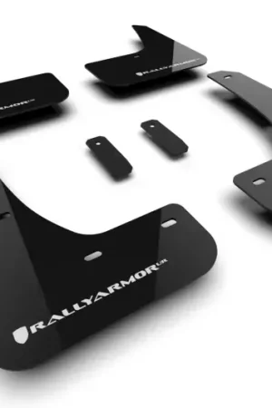 Hassle-Free Returns Rally Armor Rally Armor 2024 Tesla Model 3 Highland Black UR Mud Flap White Logo