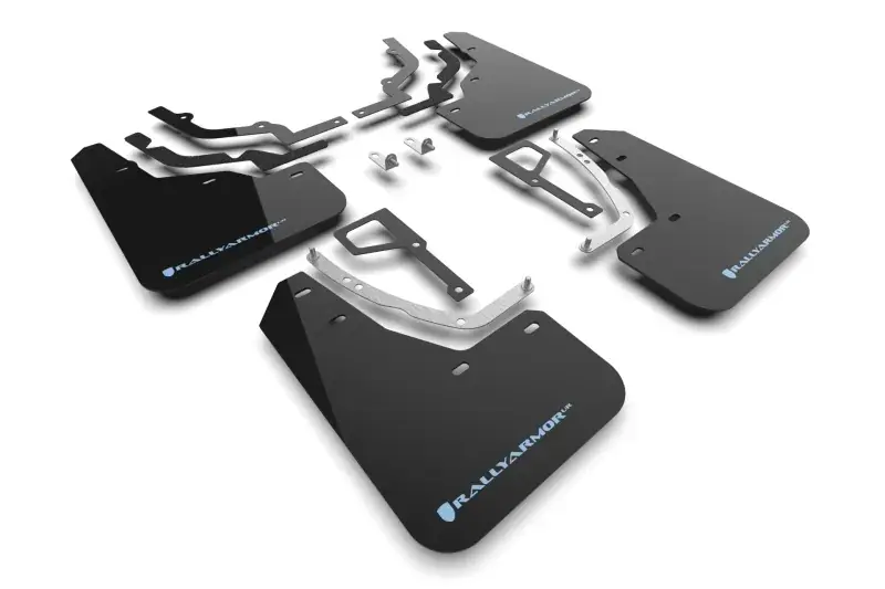 Best Choice Rally Armor Rally Armor 2025 Hyundai Ioniq 5 N Black Mud Flap w/Light Blue Logo