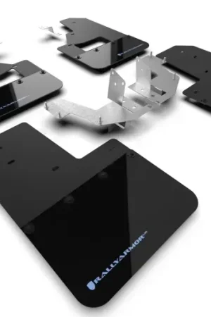 Budget Rally Armor Rally Armor 21-24 Ford Bronco (Plstc Bmpr + RB - NO Rptr/Sprt) Blk Mud Flap w/Area Blue Logo