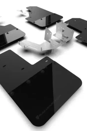 Professional Grade Rally Armor Rally Armor 21-24 Ford Bronco (Plstc Bmpr - NO Rptr/Sprt - NO RR/RB) Blk Mud Flap w/Met. Blk Logo