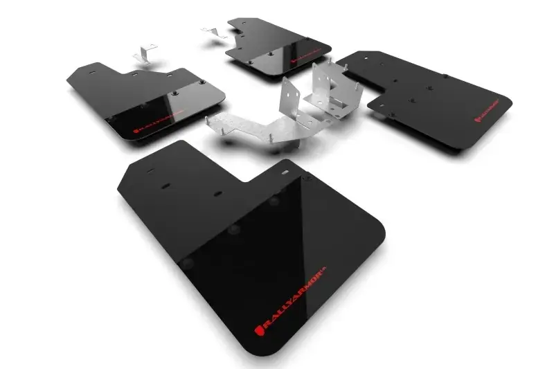 Low Price Rally Armor Rally Armor 21-24 Ford Bronco (Plstc Bmpr - NO Rptr/Sprt - NO RR/RB) Blk Mud Flap w/Red Logo