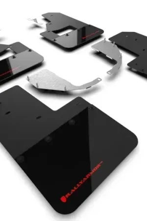 Rally Armor Rally Armor 21-24 Ford Bronco (Steel Bmpr + RB - NO Rptr/Sprt) Blk Mud Flap w/Red Logo Crafted