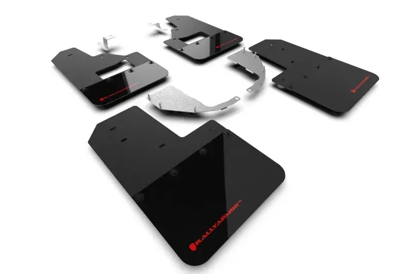 Rally Armor Rally Armor 21-24 Ford Bronco (Steel Bmpr + RB - NO Rptr/Sprt) Blk Mud Flap w/Red Logo Crafted