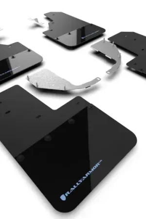 Direct From Manufacturer Rally Armor Rally Armor 21-24 Ford Bronco (Steel Bmpr - NO Rptr/Sprt - NO RR/RB) Blk Mud Flap w/Area Blue Logo