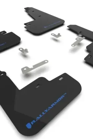 Rally Armor Rally Armor 21-24 Ford Mustang Mach-E/GT/Rally Black UR Mud Flap w/Light Blue Logo Express Delivery