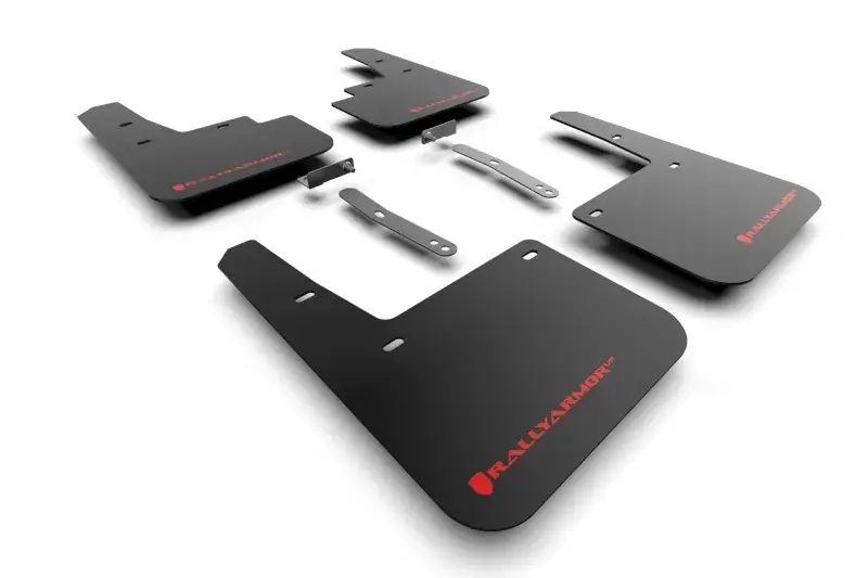 Free Shipping Rally Armor Rally Armor 22-23 Hyundai Kona N-Line Black UR Mud Flap w/Red Logo