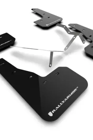 Exclusive Rally Armor Rally Armor 22-24 Honda Civic/Civic Si/Sport Black UR Mud Flap w/White Logo