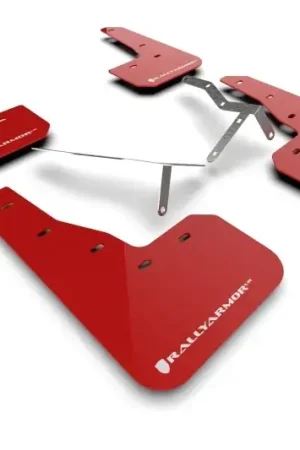 Rally Armor Rally Armor 22-24 Honda Civic/Civic Si/Sport Red UR Mud Flap w/White Logo Special Offer