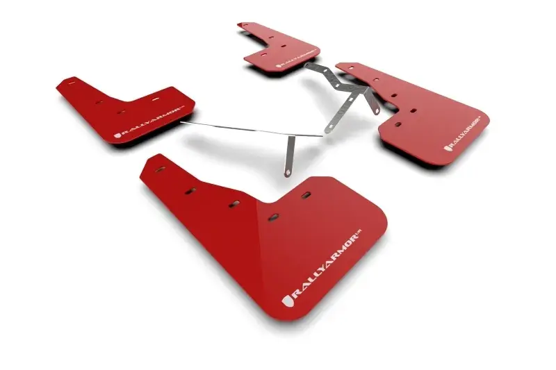 Rally Armor Rally Armor 22-24 Honda Civic/Civic Si/Sport Red UR Mud Flap w/White Logo Special Offer