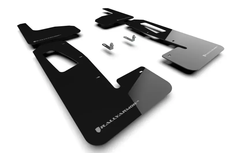 Get Yours Rally Armor Rally Armor 22-24 Rivian R1T Black UR Mud Flap w/Dark Grey Logo
