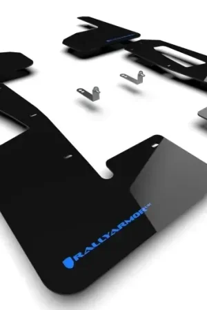 Latest Rally Armor Rally Armor 22-24 Rivian R1T Black UR Mud Flap w/Nitrous Blue Logo