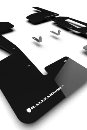 Rally Armor Rally Armor 22-24 Rivian R1T Black UR Mud Flap w/White Logo Free Delivery