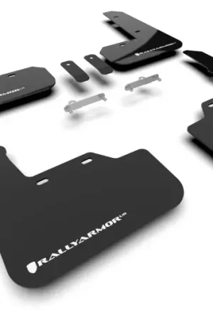 Rally Armor Rally Armor 22-24 Subaru WRX Black UR Mud Flap w/White Logo Top Rated