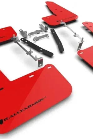 Grab Now Rally Armor Rally Armor 23-24 Toyota GR Corolla Red UR Mud Flap w/Black Logo