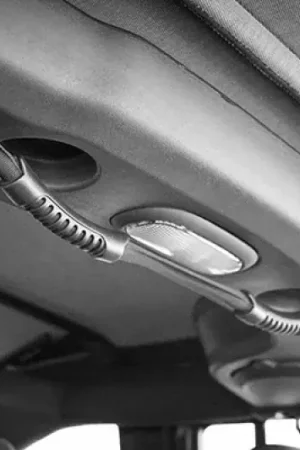 Rugged Ridge Rear Dual Grab Strap Black 07-18 Jeep Wrangler Unlimited JK New Release