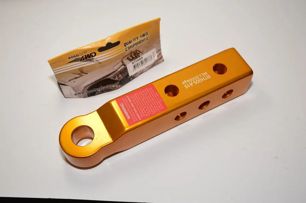 Roadsafe Recovery Tow Hitch Extended Length No Shackle - Gold Seasonal Sale