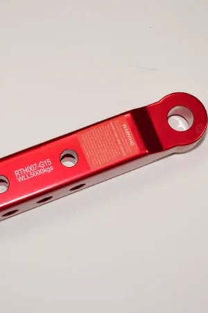 Roadsafe Recovery Tow Hitch Extended Length No Shackle - Red Luxury