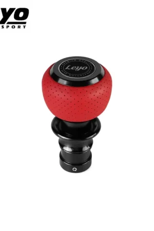 Leyo Motorsport Red Nappa DSG Shift Knob Black Anodized (Golf/Tiguan) Big Sale