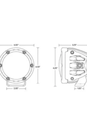Rigid Industries Rigid Industries 360-Series 4in Fog w/ Amber PRO Lens - White (Pair) Buy Direct