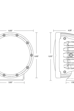 Rigid Industries Rigid Industries 360-Series Laser 6in Amber PRO Amber Backlight Crafted
