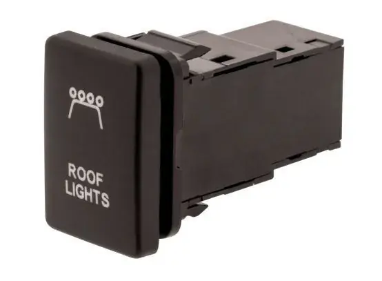 Free Returns Hulk 4x4 Roof Light Push Button Switch - Blue (Prado/Landcruiser 200 Series 2008+)