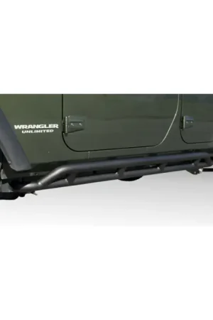 Rugged Ridge RRC Rocker Guards Black 07-18 4-Door Jeep Wrangler Limited Time