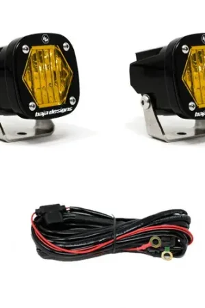 New Arrival Baja Designs S1 Amber Wide Cornering LED Light w/ Mounting Bracket Pair