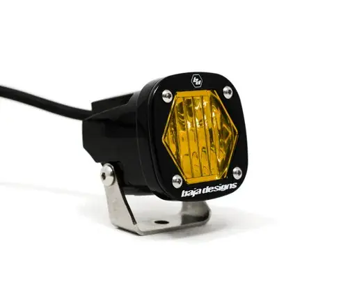 Bargain Baja Designs S1 Amber Wide Cornering LED Light w/ Mounting Bracket Single
