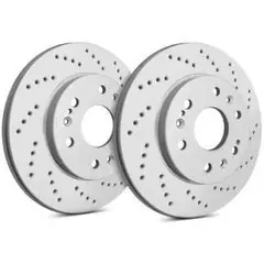 SP Peformance Cross Drilled Rotors - Front Direct From Factory