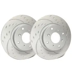SP Performance Diamond Slotted Brake Rotors - Front Free Returns